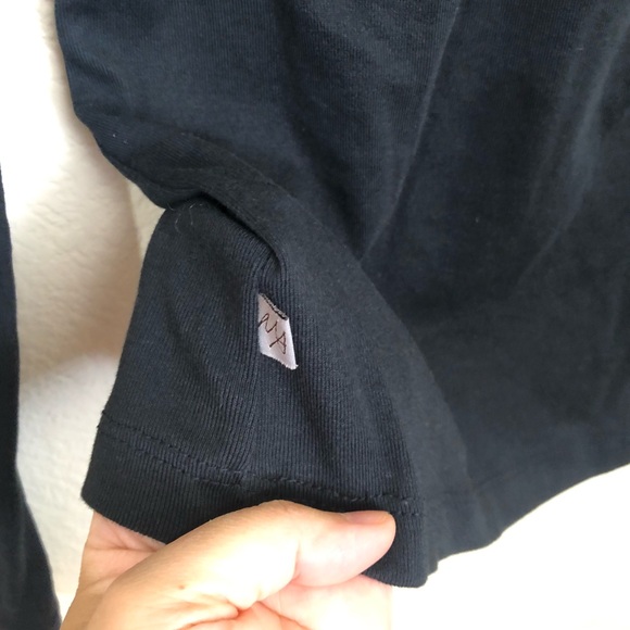 TEX by MAXAZRIA Black V-Neck Long Sleeve T-Shirt Knit Top Soft - Picture 4 of 10